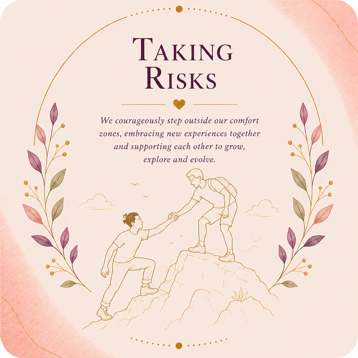 Taking Risks pillar card